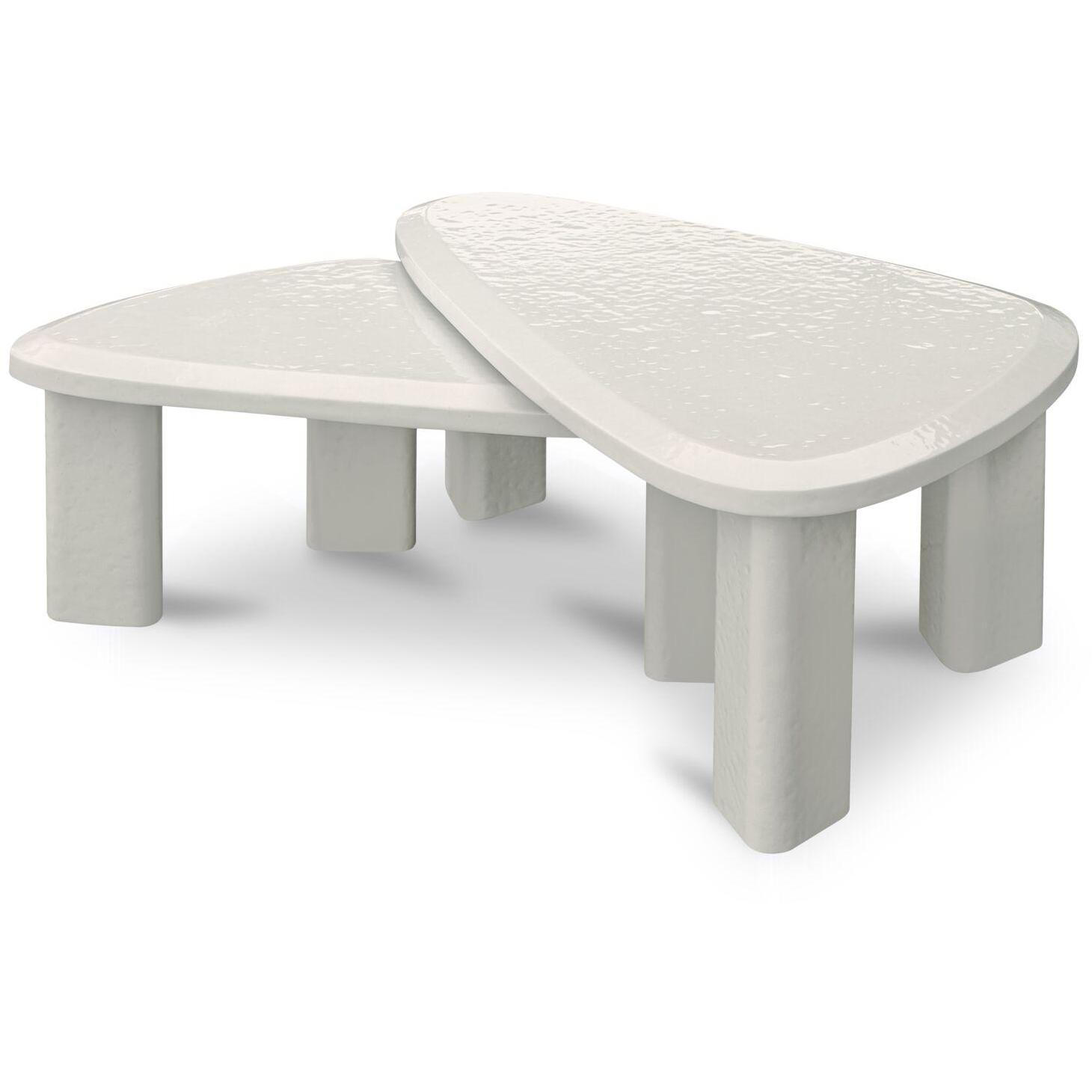 Sophie Outdoor Nesting Table Set Cream Lacquer 6 Sophie Outdoor Nesting Table Set Cream Lacquer - Image 6