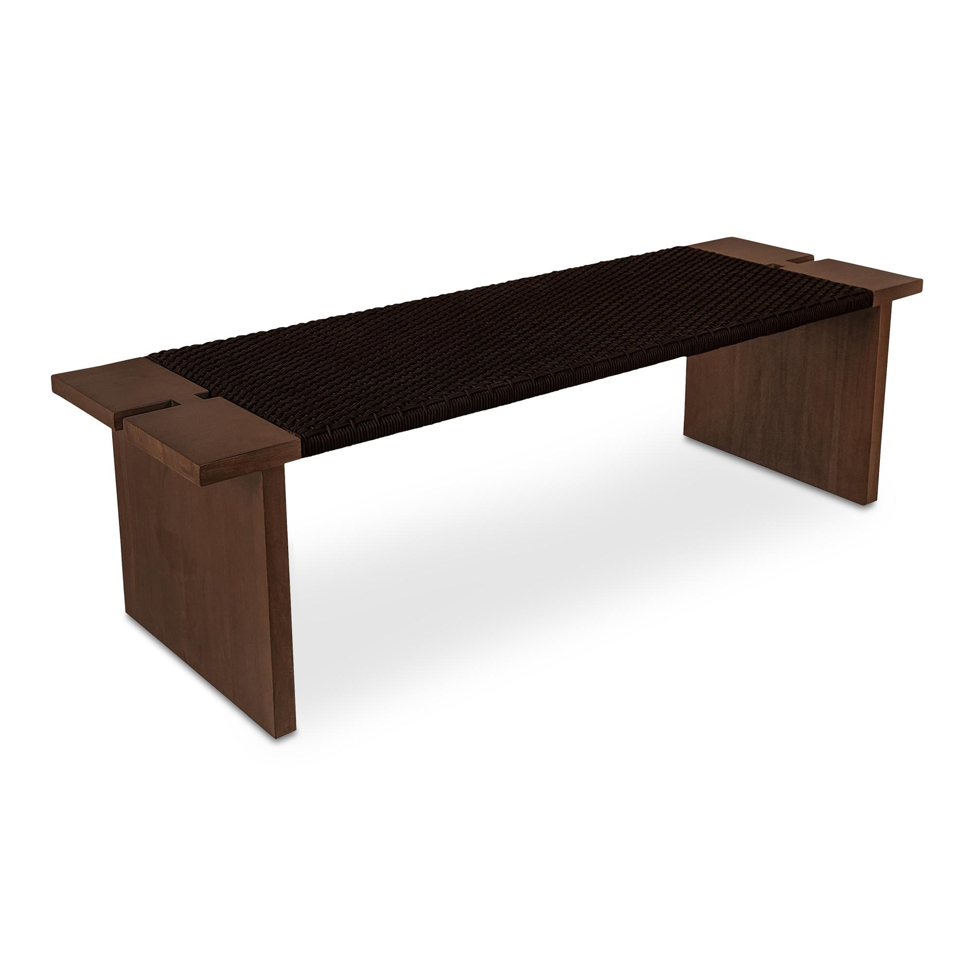 Merritt Outdoor Bench Dark Brown 2 Merritt Outdoor Bench Dark Brown - Image 2