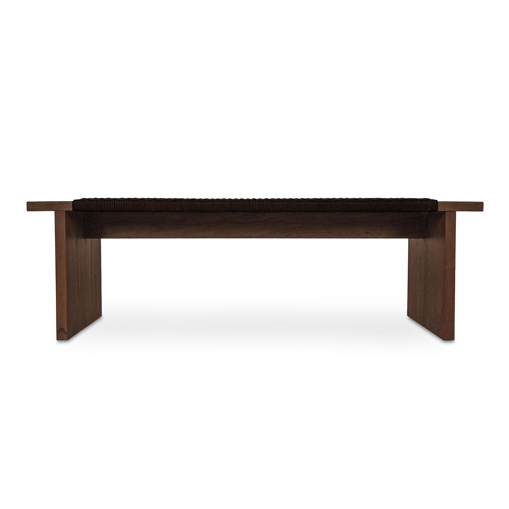 Merritt Outdoor Bench Dark Brown