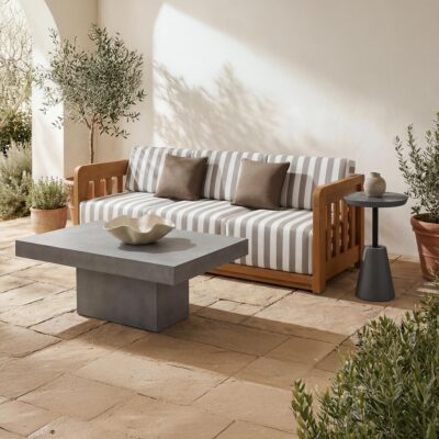 Adelaide Outdoor Sofa Brown Stripe