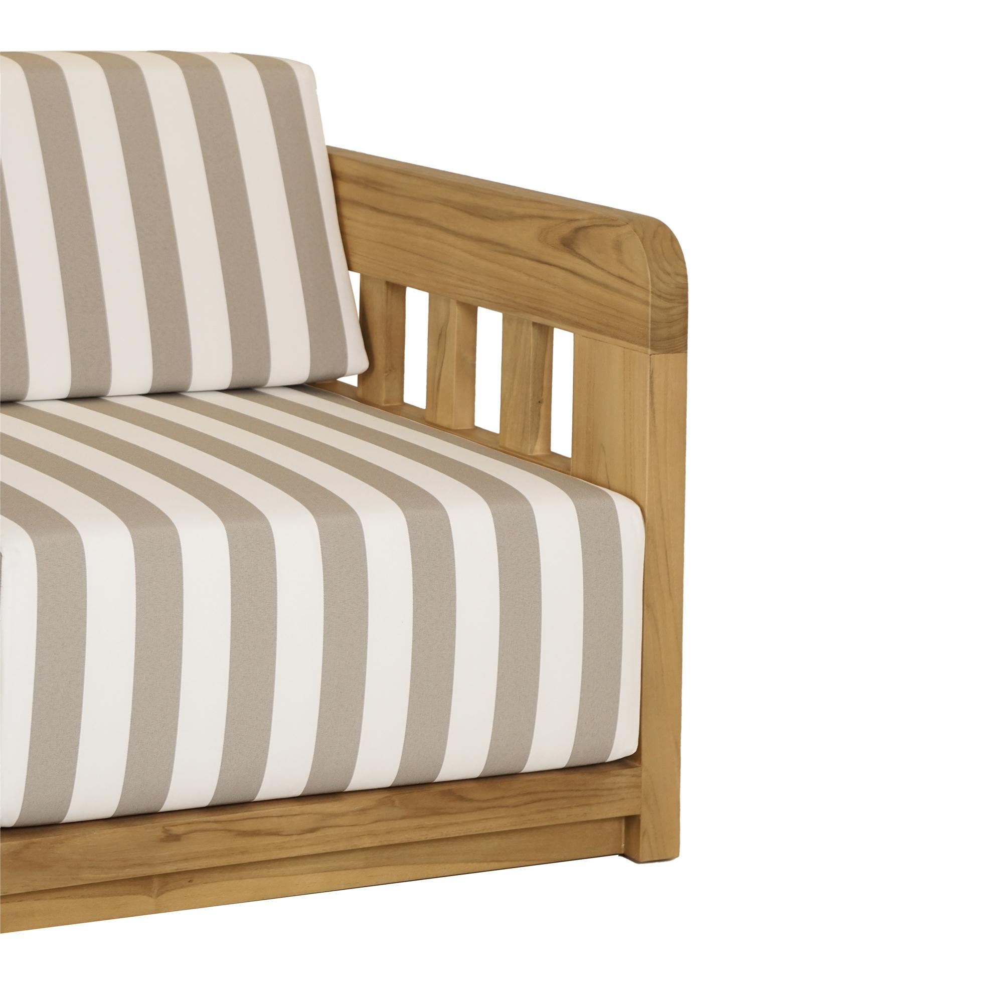 Adelaide Outdoor Sofa Brown Stripe 5 Adelaide Outdoor Sofa Brown Stripe - Image 5