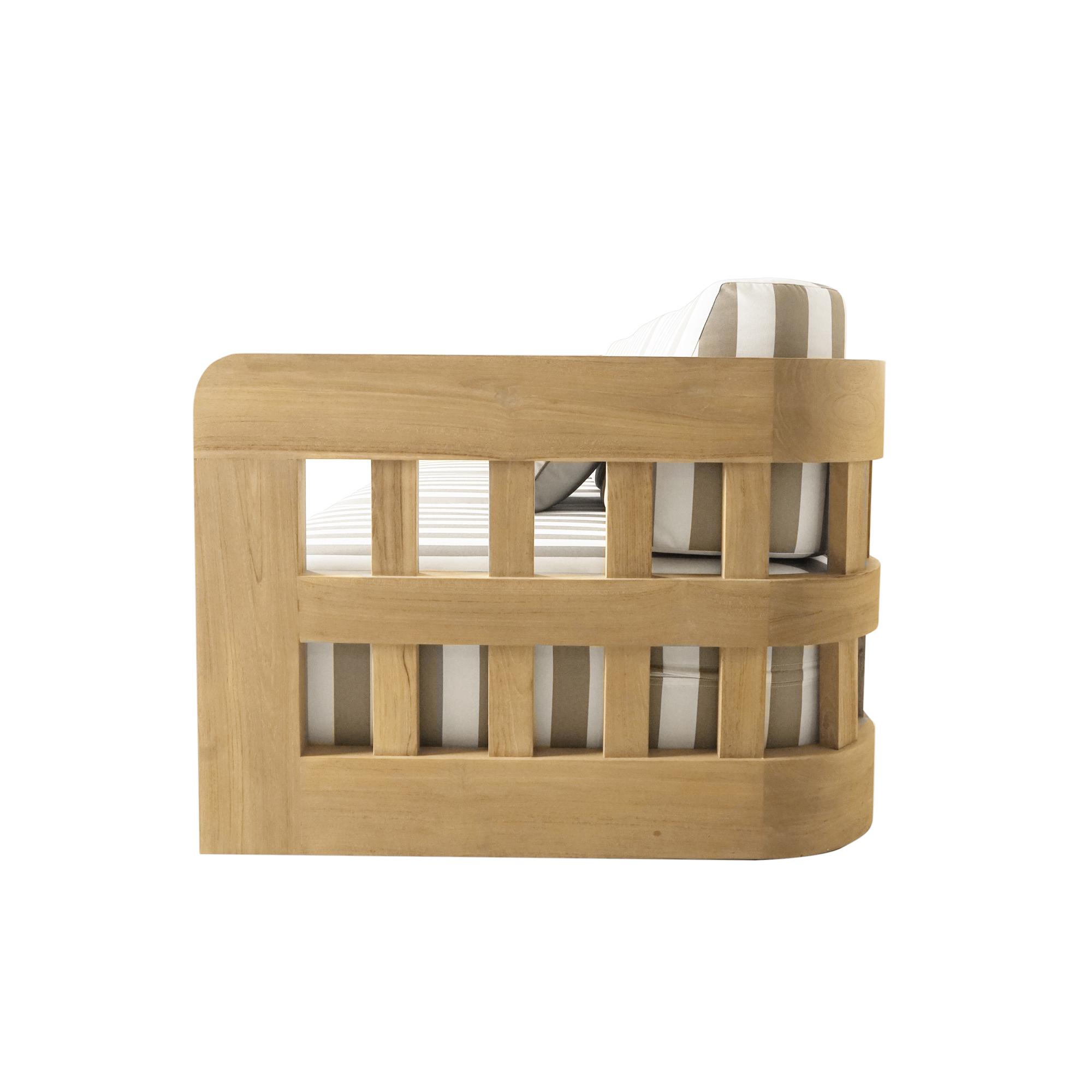 Adelaide Outdoor Sofa Brown Stripe 3 Adelaide Outdoor Sofa Brown Stripe - Image 3