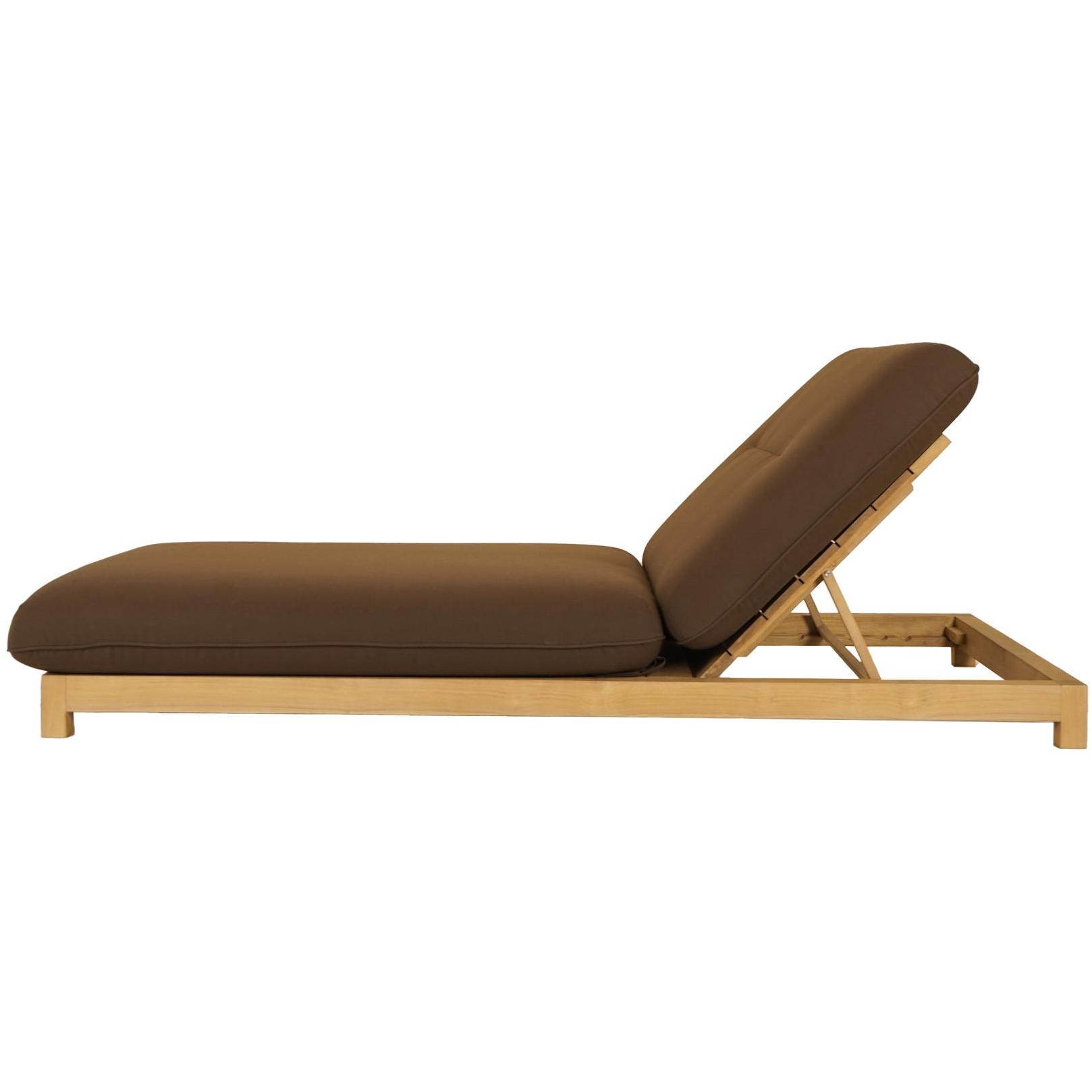 Enzo Outdoor Adjustable Lounge Chair Brown 3 Enzo Outdoor Adjustable Lounge Chair Brown - Image 3