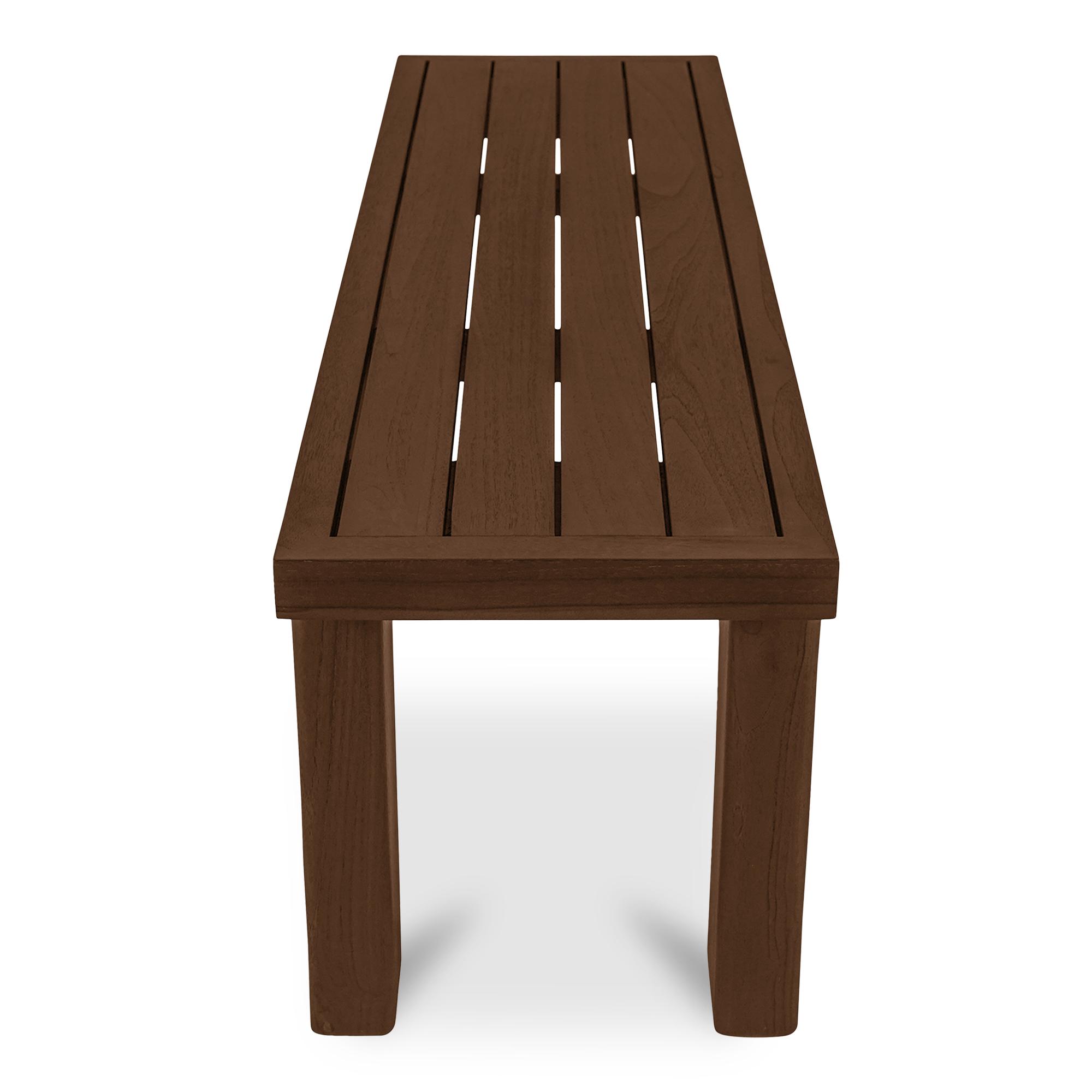 Marina Outdoor Bench Brown 6 Marina Outdoor Bench Brown - Image 6