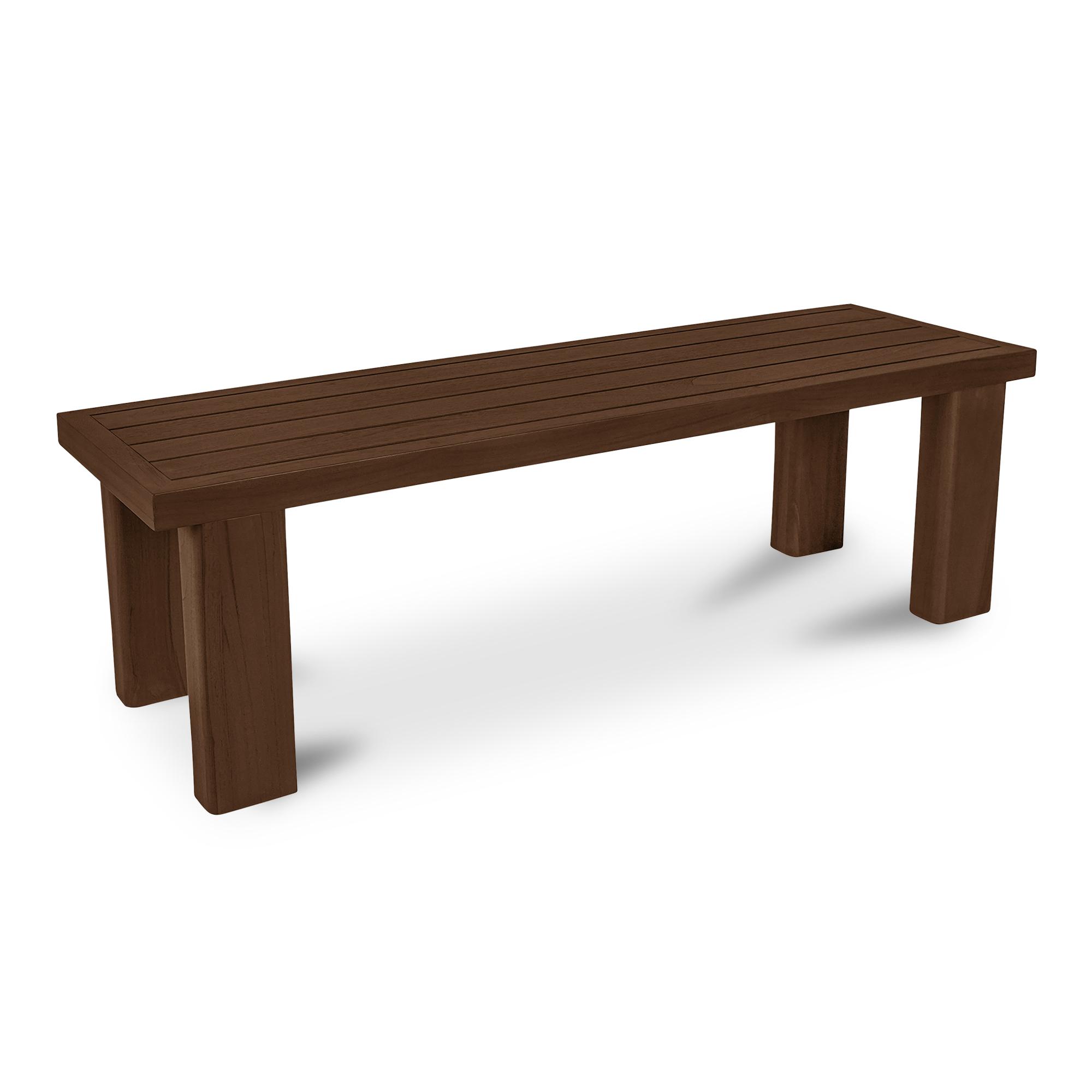 Marina Outdoor Bench Brown 2 Marina Outdoor Bench Brown - Image 2