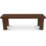 Marina Outdoor Bench Brown TA-1005-03-0 TA 1005 03 0 Marina front top shadsilo