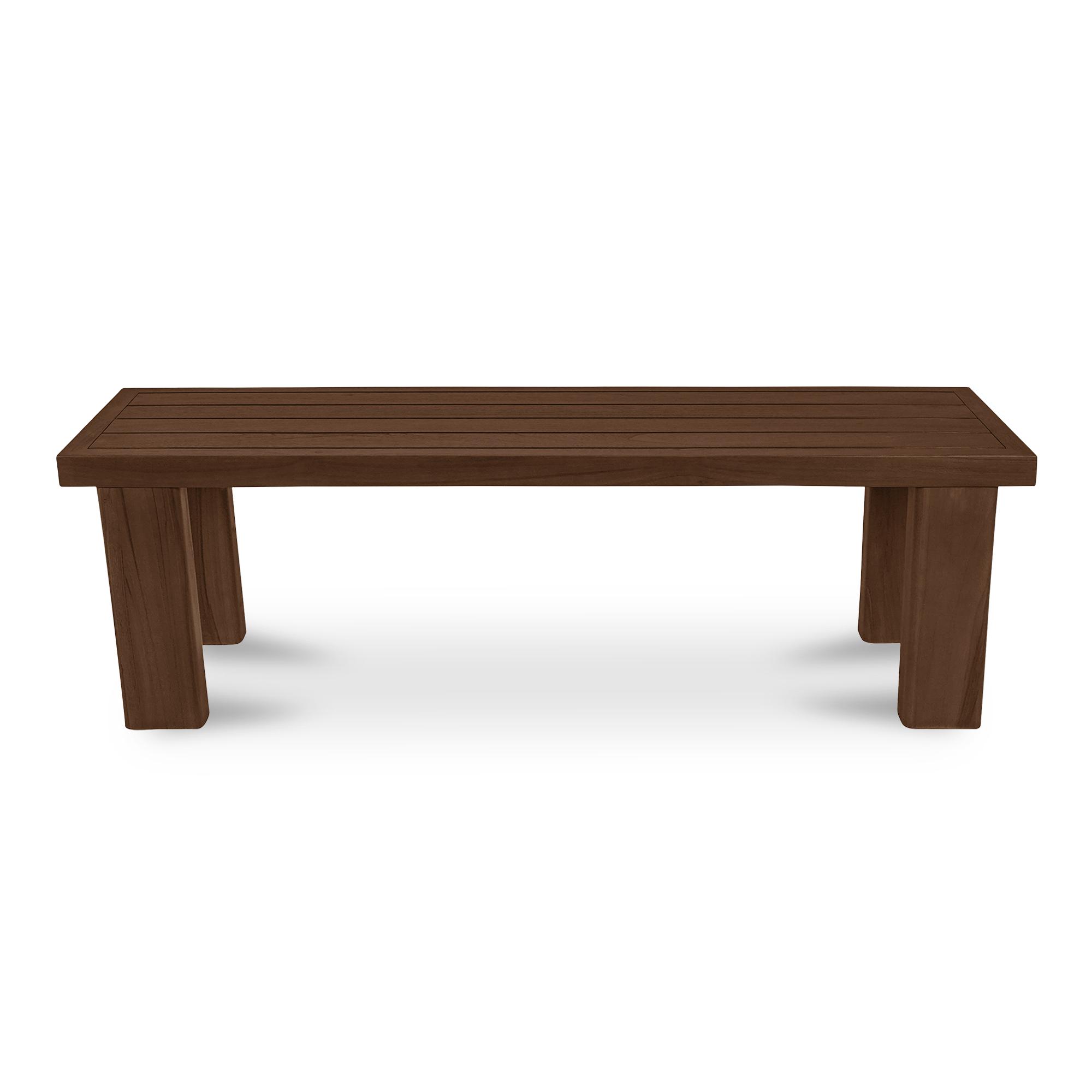 Marina Outdoor Bench Brown 4 Marina Outdoor Bench Brown - Image 4