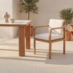 Nellie Outdoor Dining Chair White TA-1006-18 TA 1006 18 10