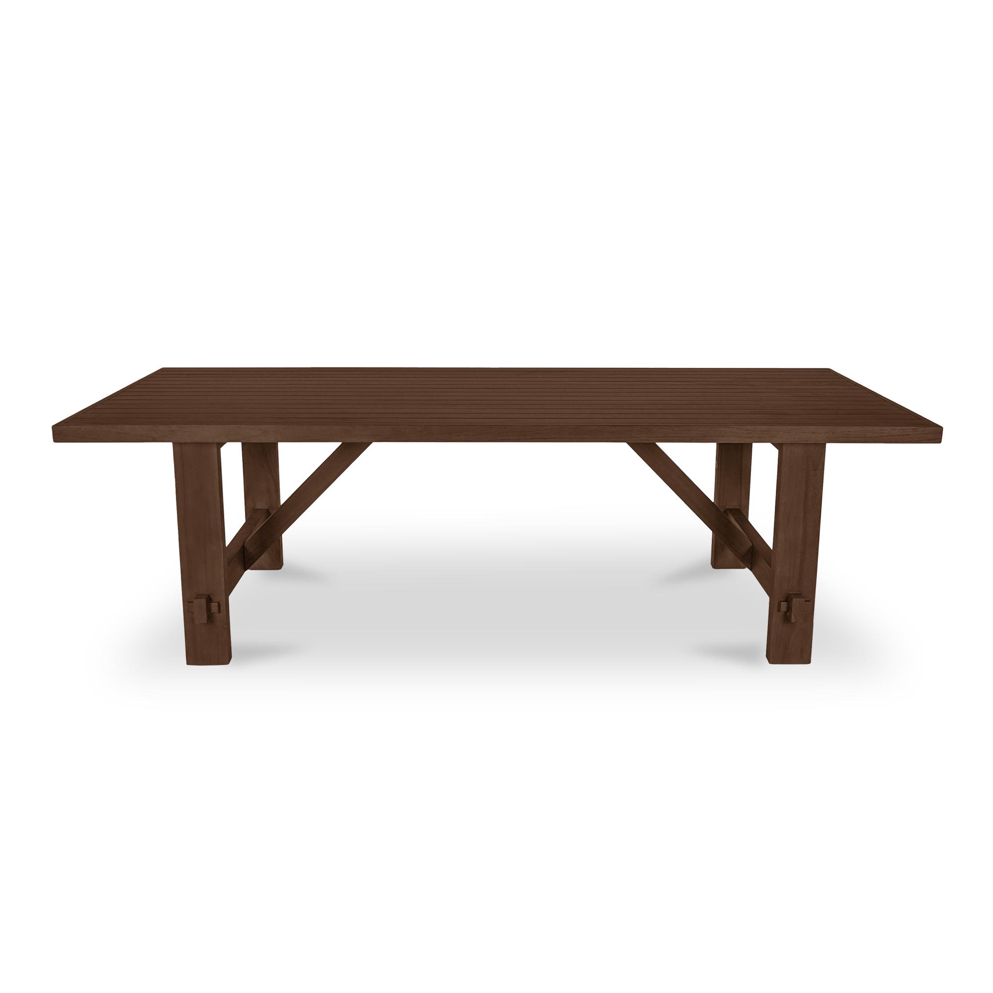 Esmond Outdoor Dining Table Brown
