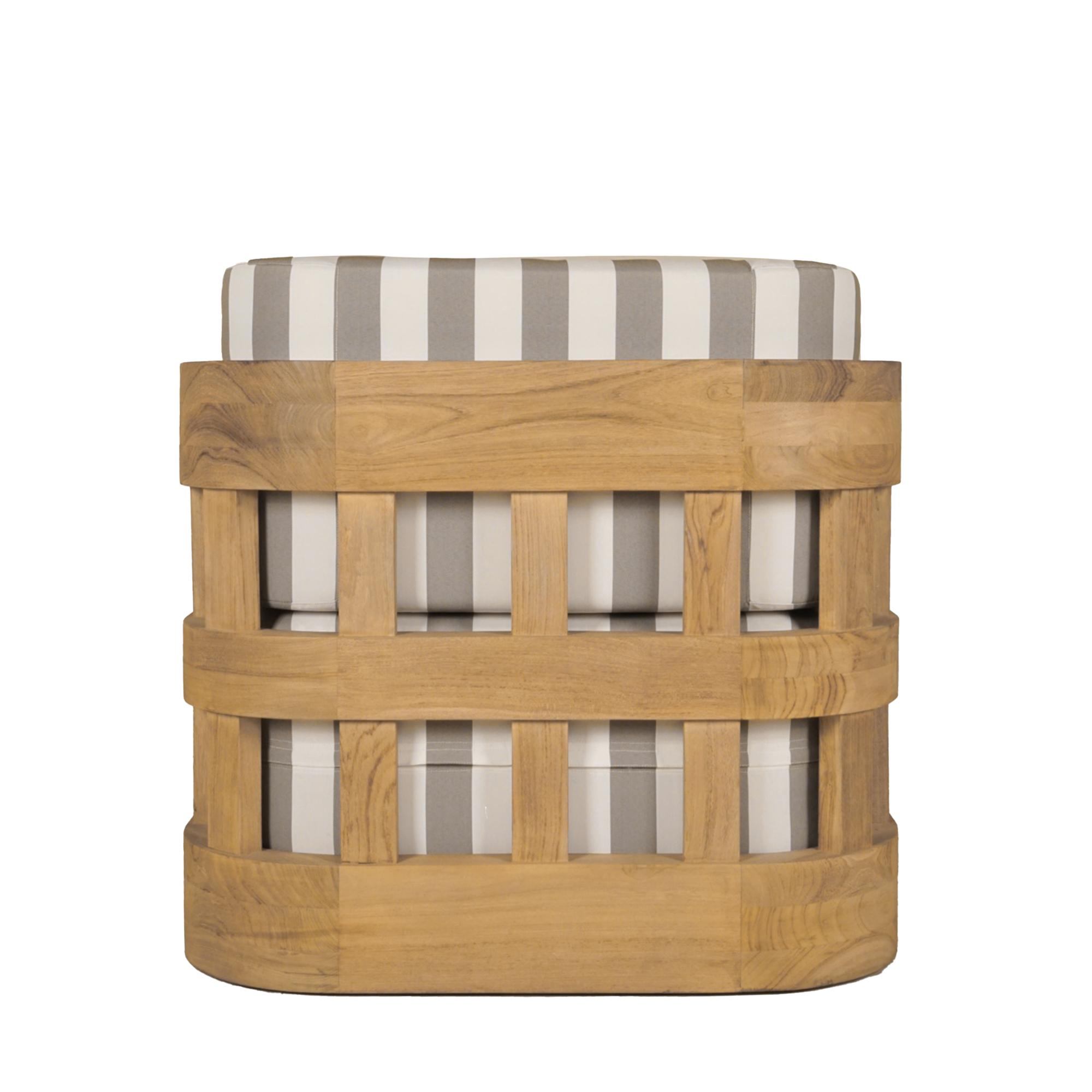 Adelaide Outdoor Accent Chair Brown Stripe 4 Adelaide Outdoor Accent Chair Brown Stripe - Image 4