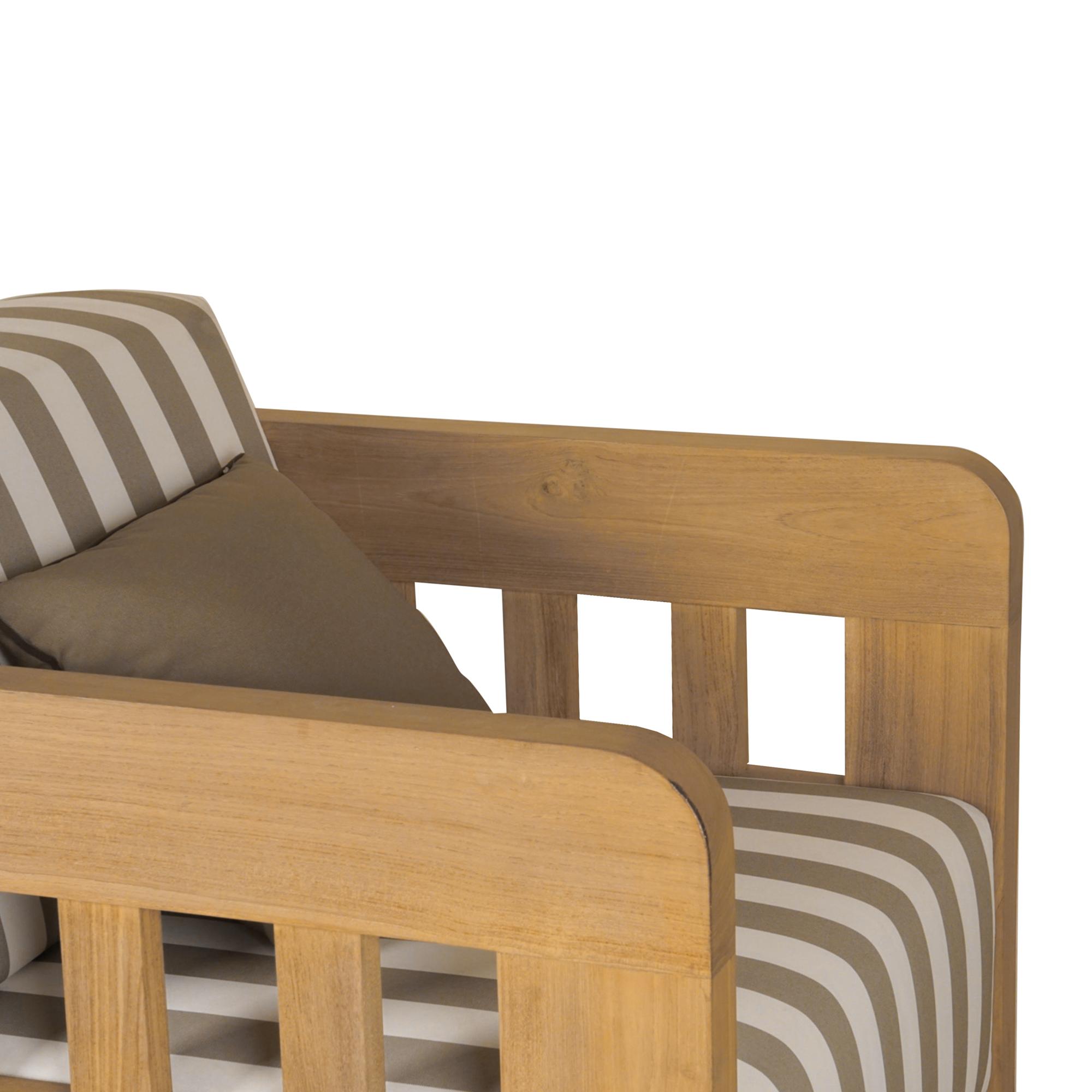 Adelaide Outdoor Accent Chair Brown Stripe 5 Adelaide Outdoor Accent Chair Brown Stripe - Image 5