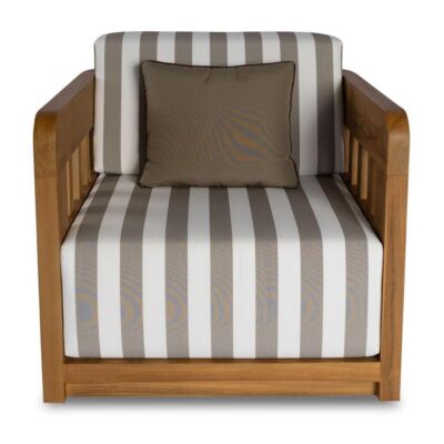 Adelaide Outdoor Accent Chair Brown Stripe