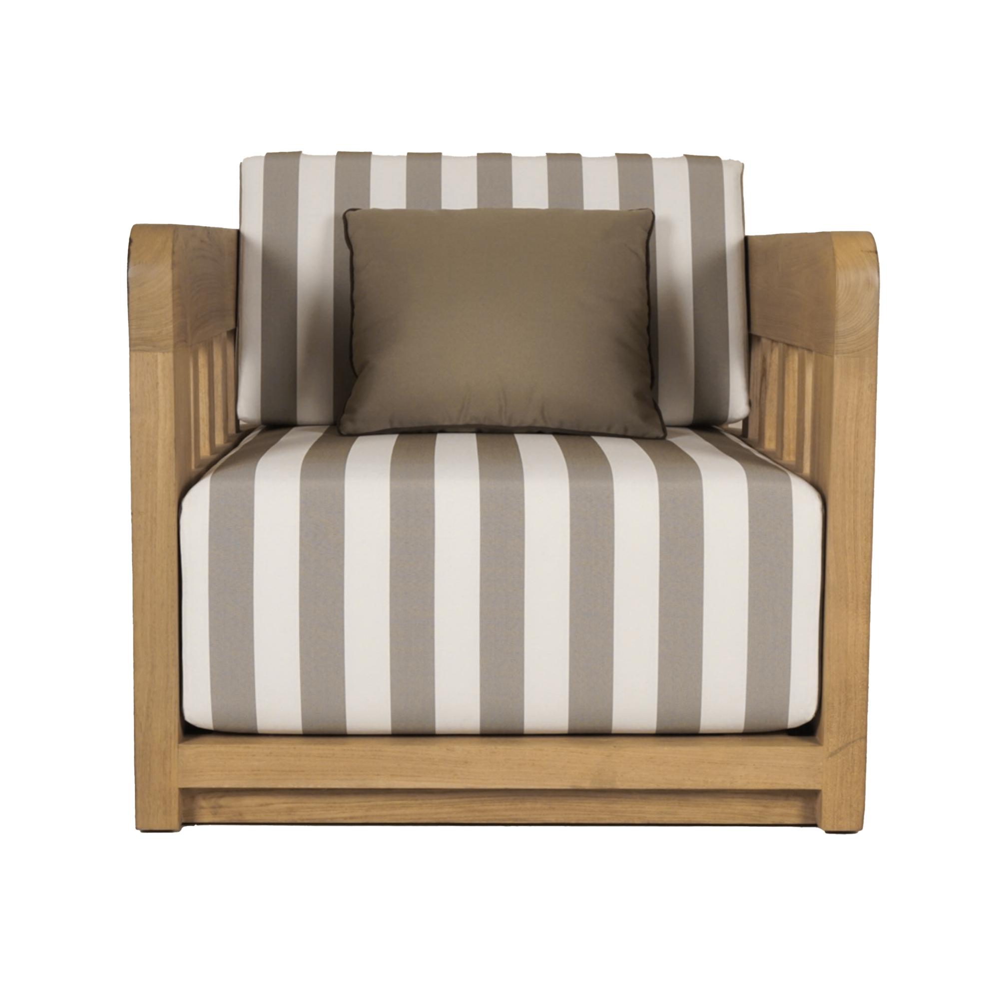 Adelaide Outdoor Accent Chair Brown Stripe