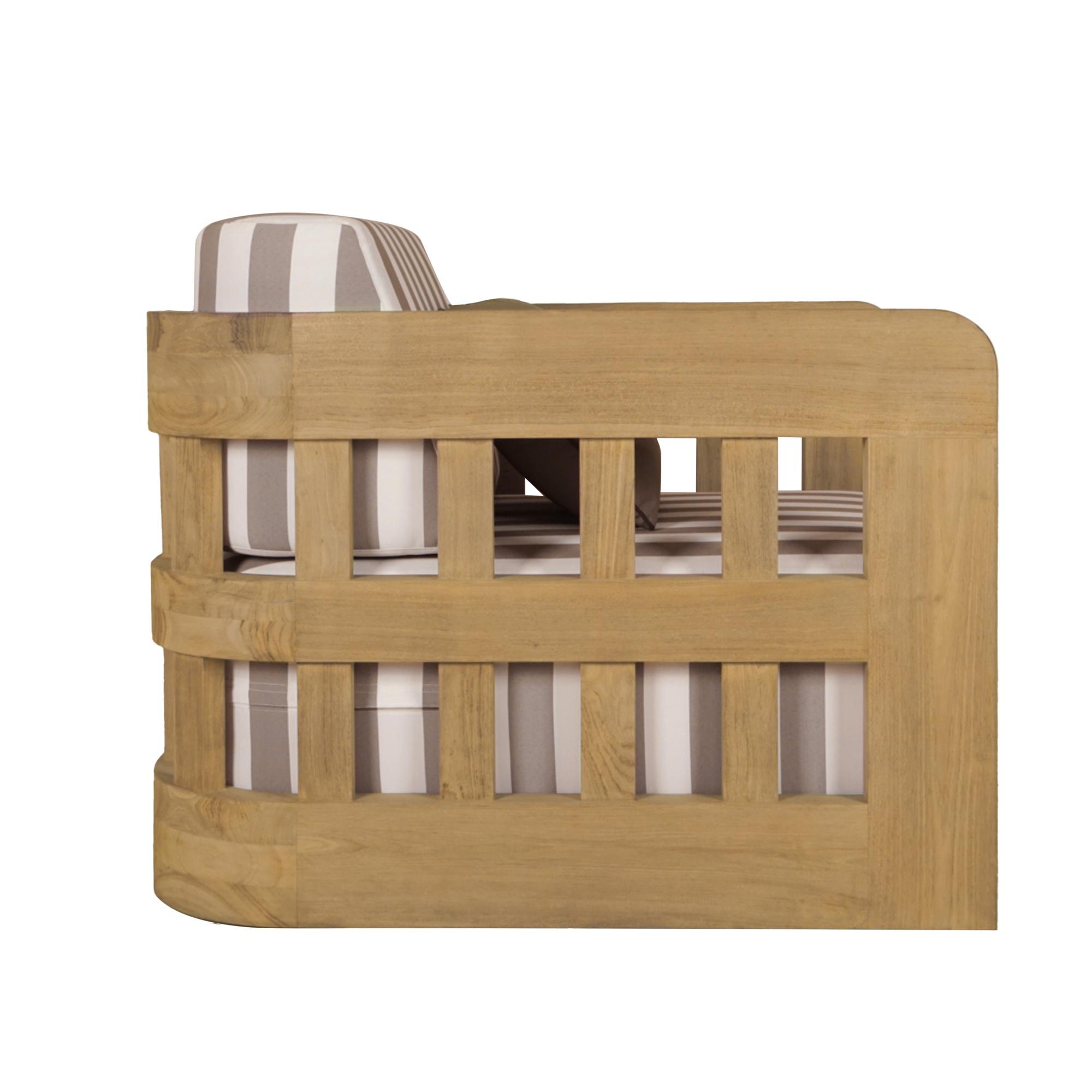 Adelaide Outdoor Accent Chair Brown Stripe 3 Adelaide Outdoor Accent Chair Brown Stripe - Image 3