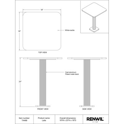 Laila Accent Table TA468 TA468 6