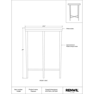 Pearson Accent Table TA486 TA486 6