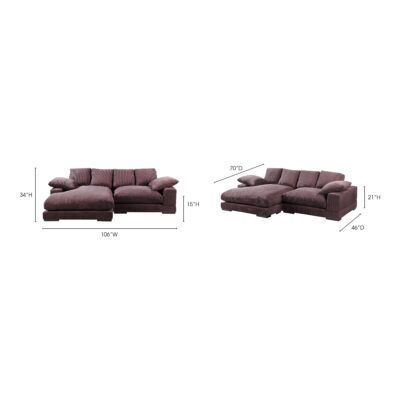 Plunge Sectional Dark Brown TN-1004-20-0 TN 1004 20 70