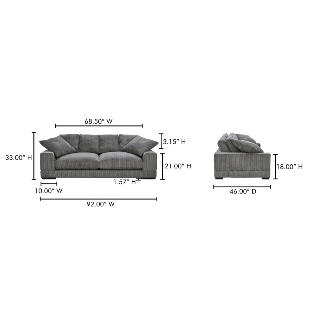 Plunge Sofa Charcoal - Image 8