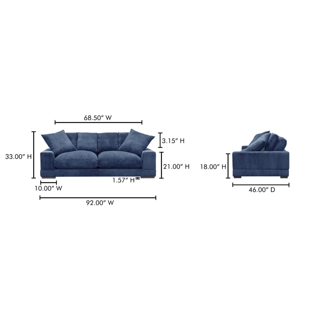 Plunge Sofa Navy - Image 8