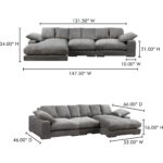 Plunge Large Sectional Charcoal TN-1029-25 TN 1029 25 70
