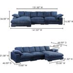 Plunge Large Sectional Navy TN-1029-46 TN 1029 46 70