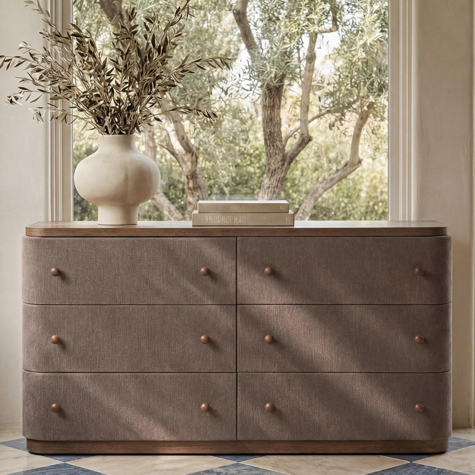 Simone 6 Drawer Dresser Brown 2 Simone 6 Drawer Dresser Brown - Image 2