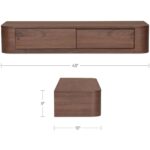 Round Off Floating Console Table Walnut 5 Round Off Floating Console Table Walnut TU-1006-03 TU 1006 03 70 dim