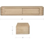 Round Off Floating Console Table Natural TU-1006-24 TU 1006 24 70 dim