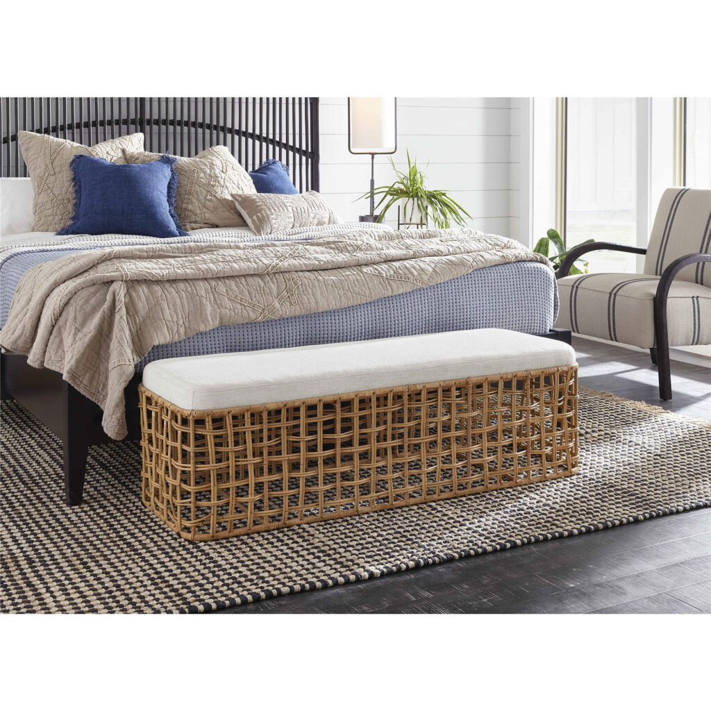 Getaway Coastal Living Rattan Bench - Image 4