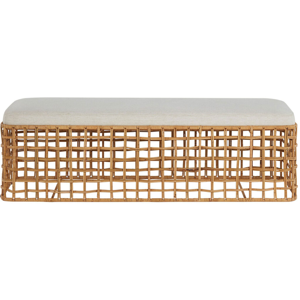 Getaway Coastal Living Rattan Bench - Image 2