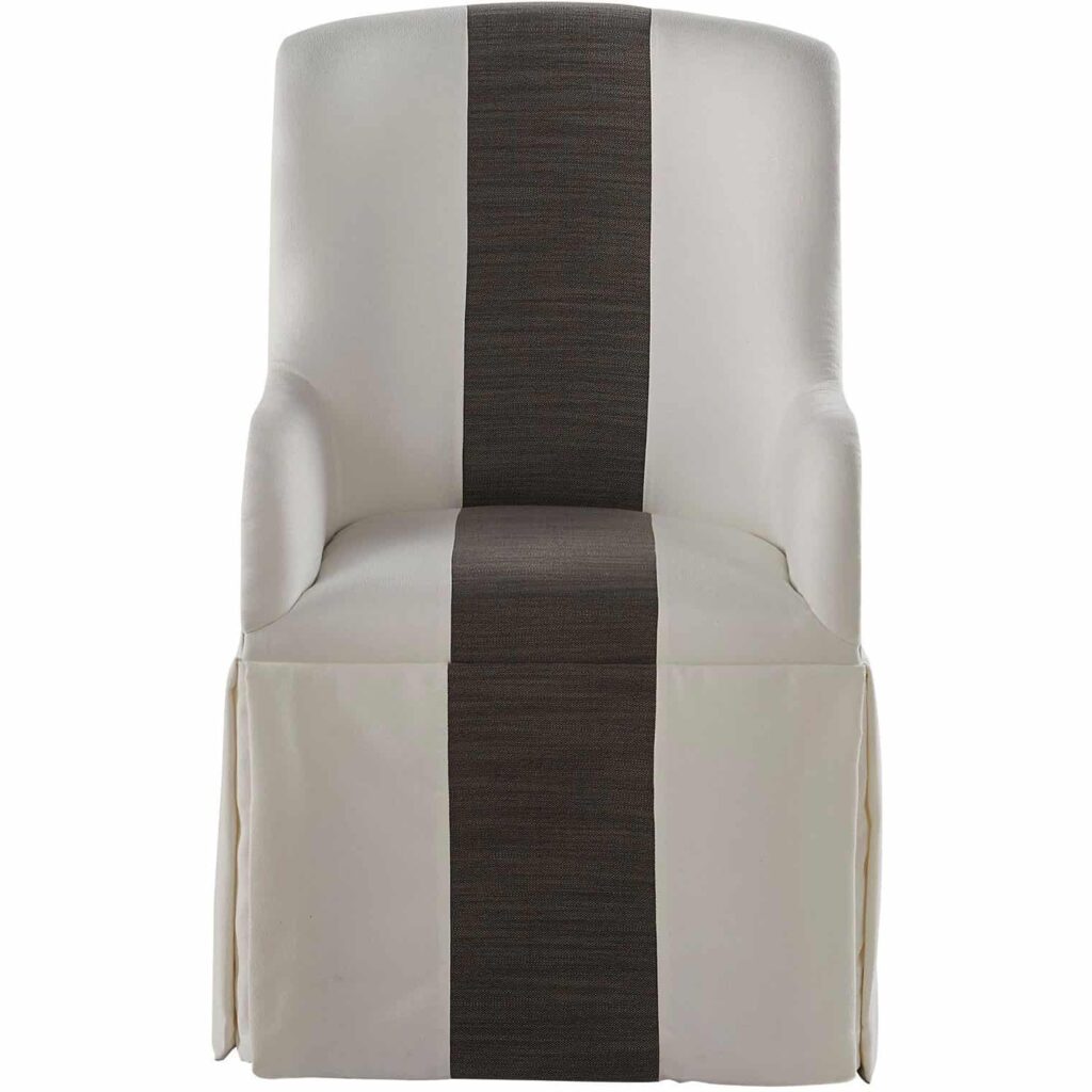 Modern Slip Cover Caster Arm Chair - Image 2