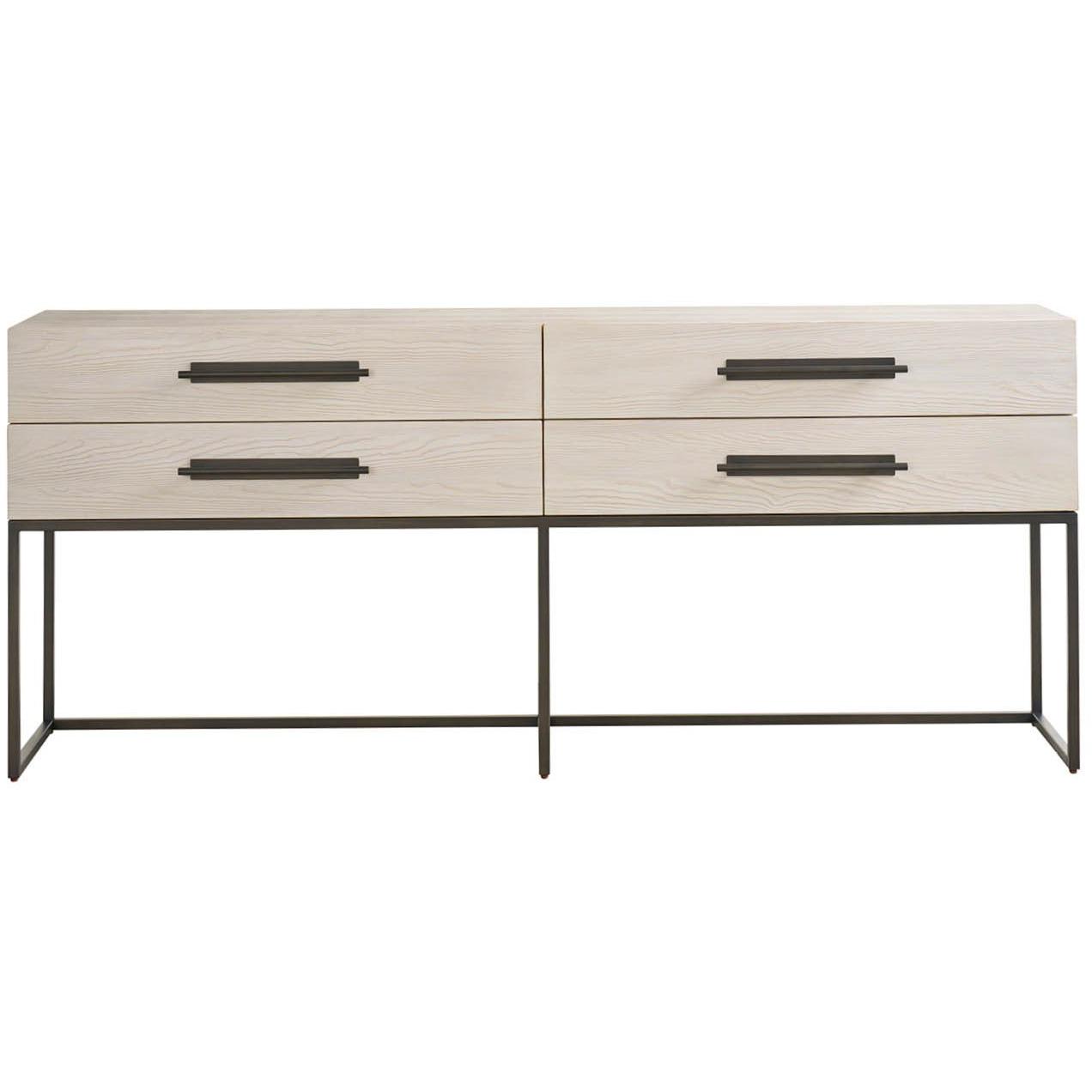 River Rock Metal Base Console
