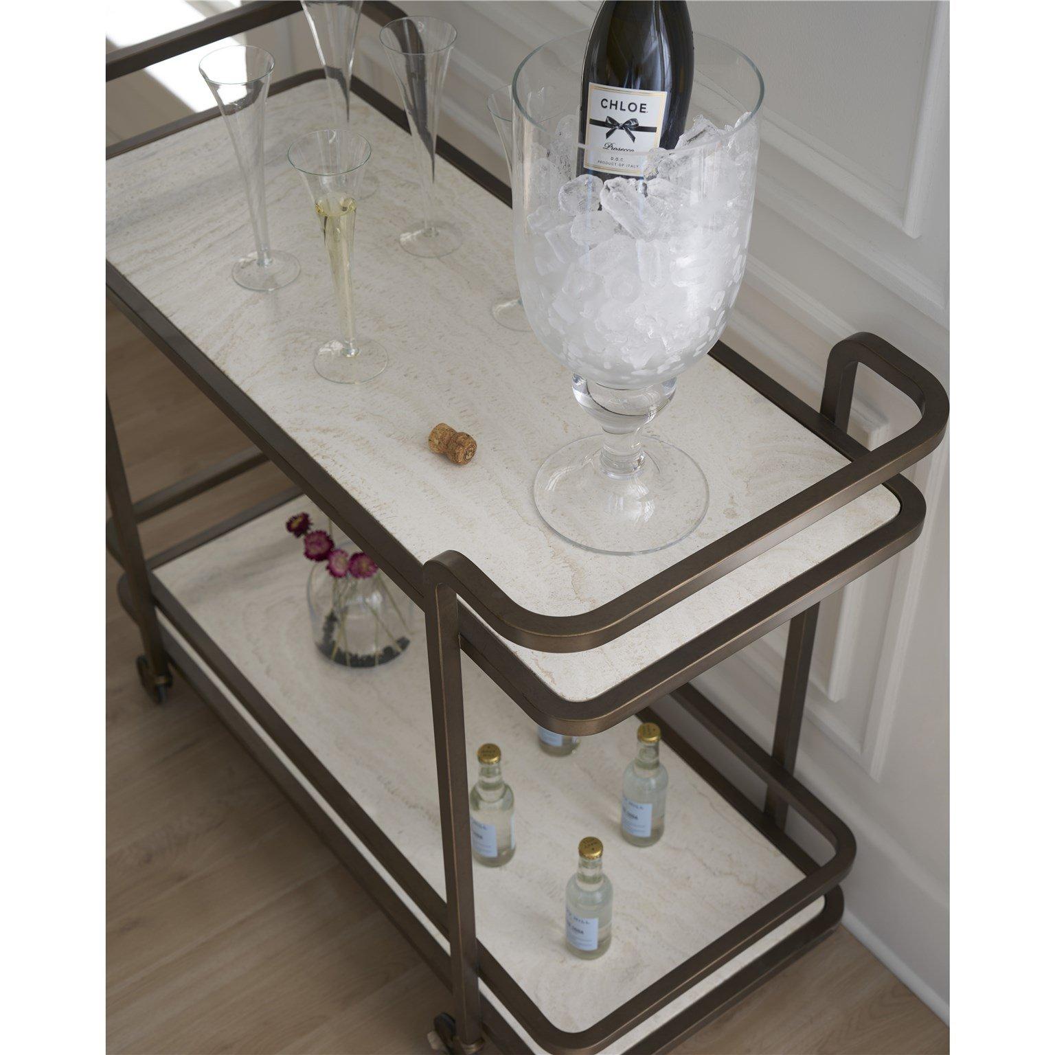 Aged Gold Bar Cart 5 Aged Gold Bar Cart - Image 5