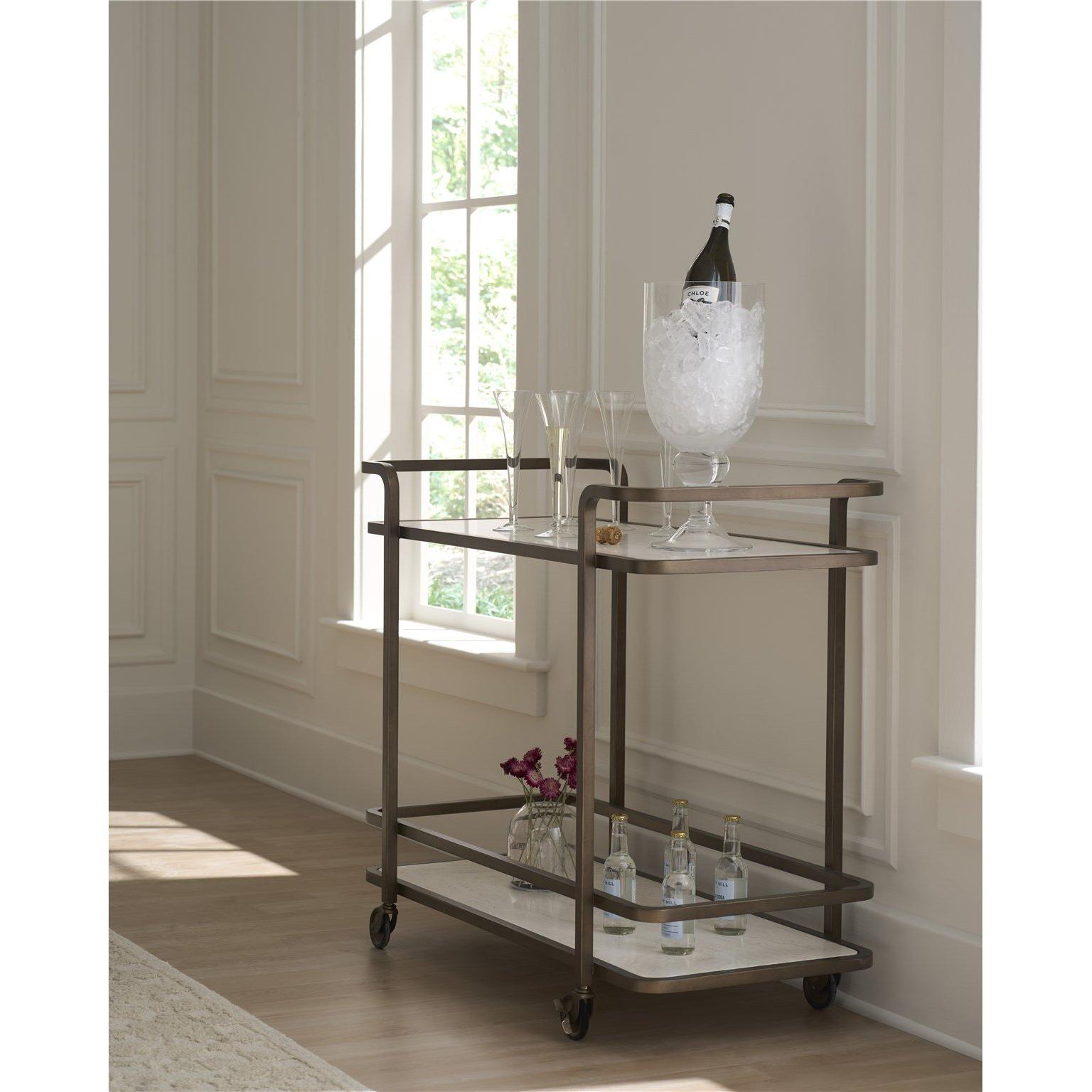 Aged Gold Bar Cart 4 Aged Gold Bar Cart - Image 4