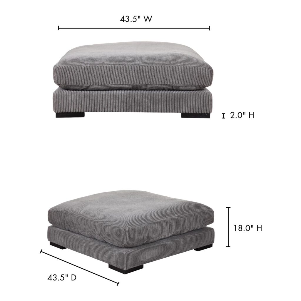 Tumble Ottoman Charcoal - Image 9