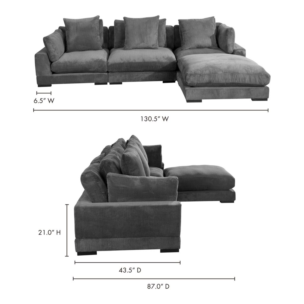 Tumble Lounge Modular Sectional Charcoal - Image 6