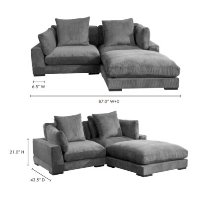 Tumble Nook Modular Sectional Charcoal UB-1013-25 UB 1013 25 70