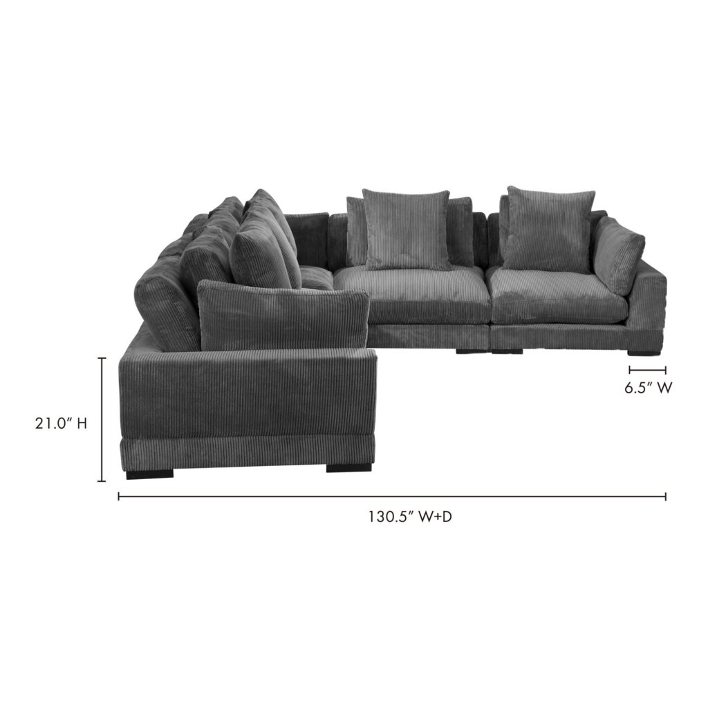 Tumble Classic L Modular Sectional Charcoal - Image 4