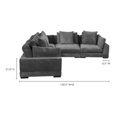 Tumble Classic L Modular Sectional Charcoal UB-1014-25 UB 1014 25 70