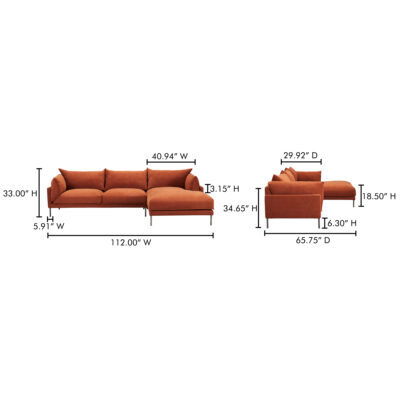 Jamara Sectional Right UB-1016-06-R-0 UB 1016 06 R 0 70