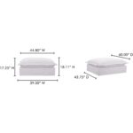 Olivia Ottoman Performance Fabric UB-1024-18 UB 1024 18 70