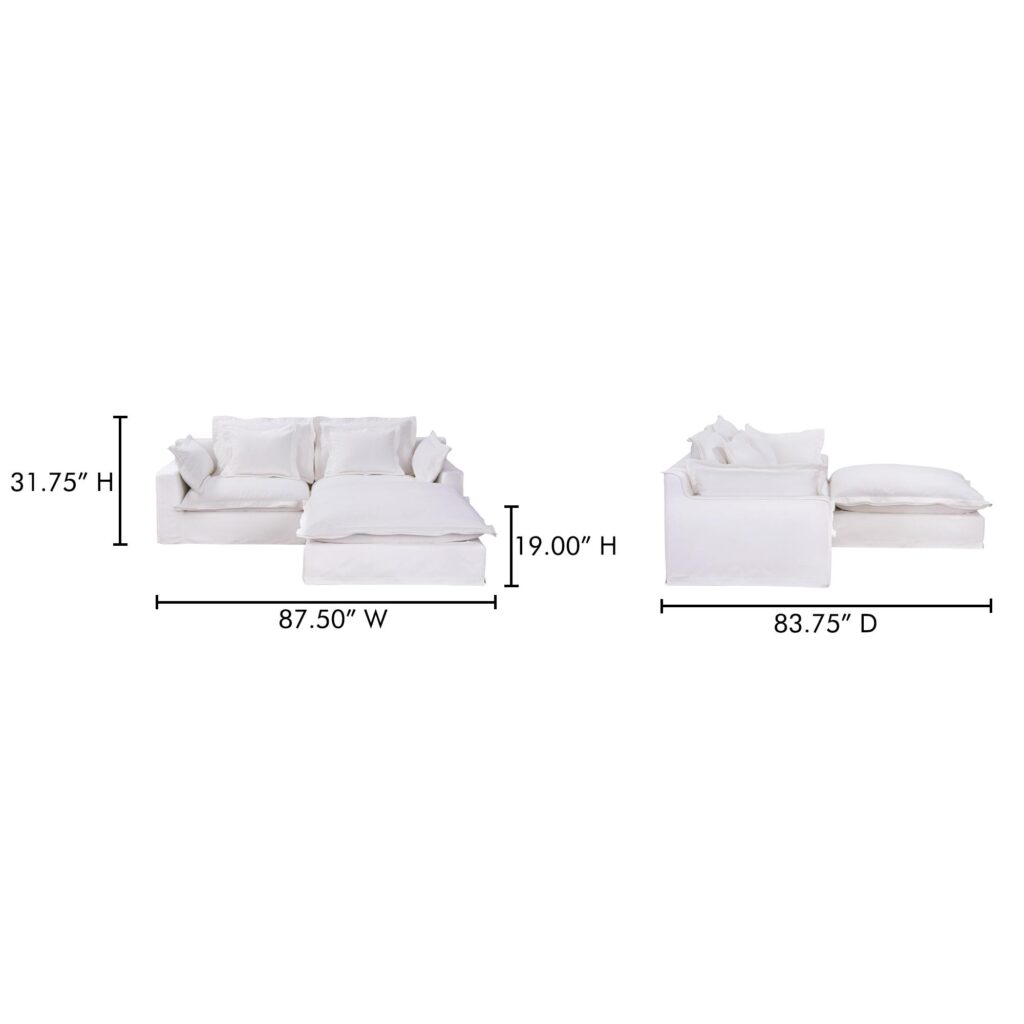 Olivia Nook Modular Sectional White - Image 8