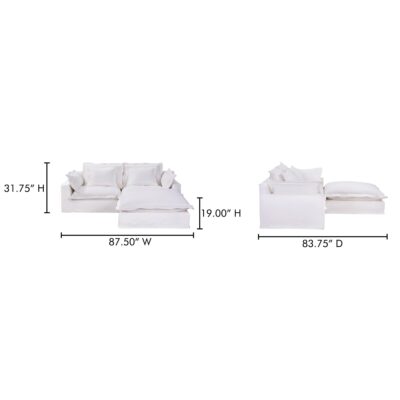 Olivia Nook Modular Sectional White UB-1030-18 UB 1030 18 70