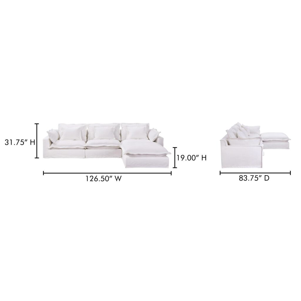 Olivia Lounge Modular Sectional White - Image 11