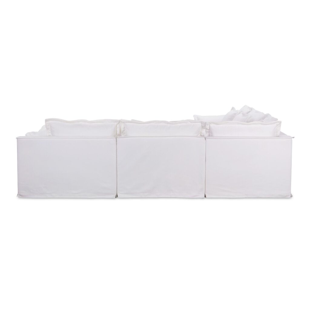 Olivia Classic L-Shaped Modular Sectional White - Image 3