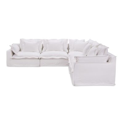 Olivia Classic L-Shaped Modular Sectional White UB-1032-18 UB 1032 18 Olivia side left silo