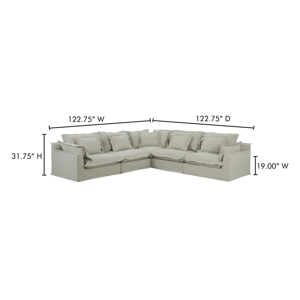 Olivia Classic L-Shaped Modular Sectional Sand - Image 8