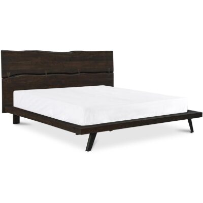 Madagascar Queen Platform Bed Dark Brown