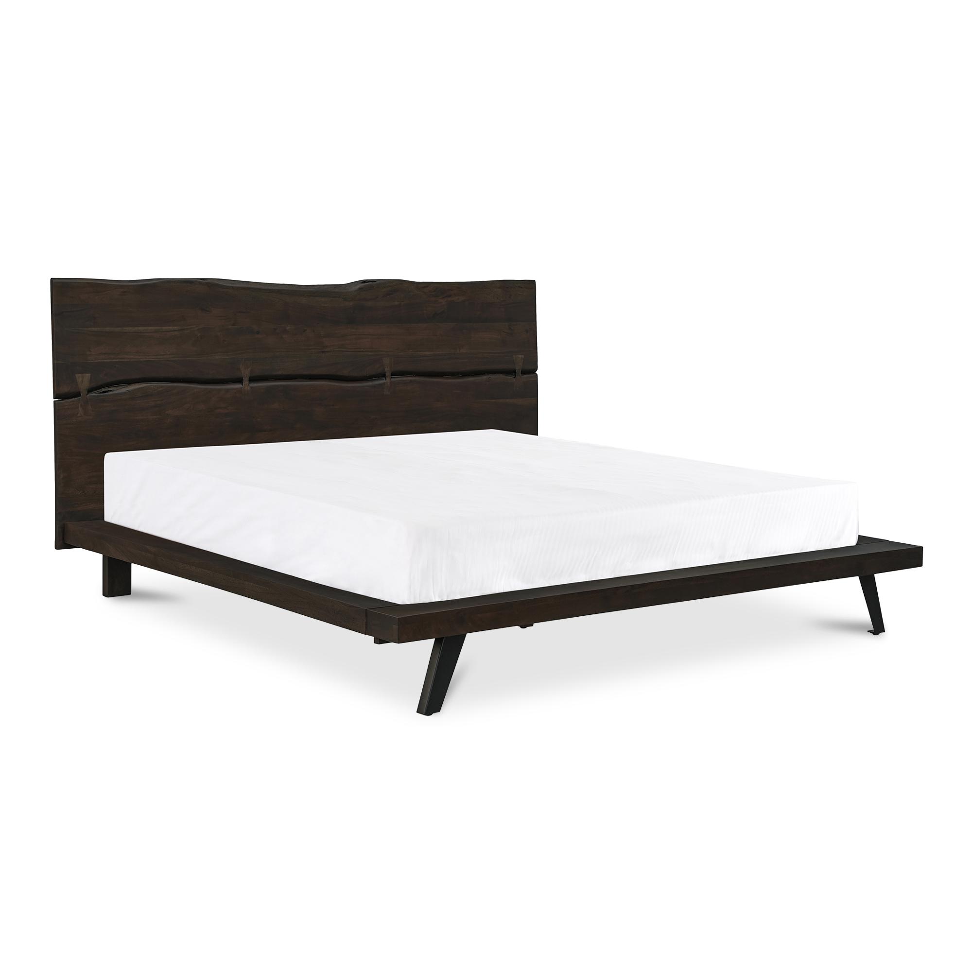Madagascar Queen Platform Bed Dark Brown 2 Madagascar Queen Platform Bed Dark Brown - Image 2