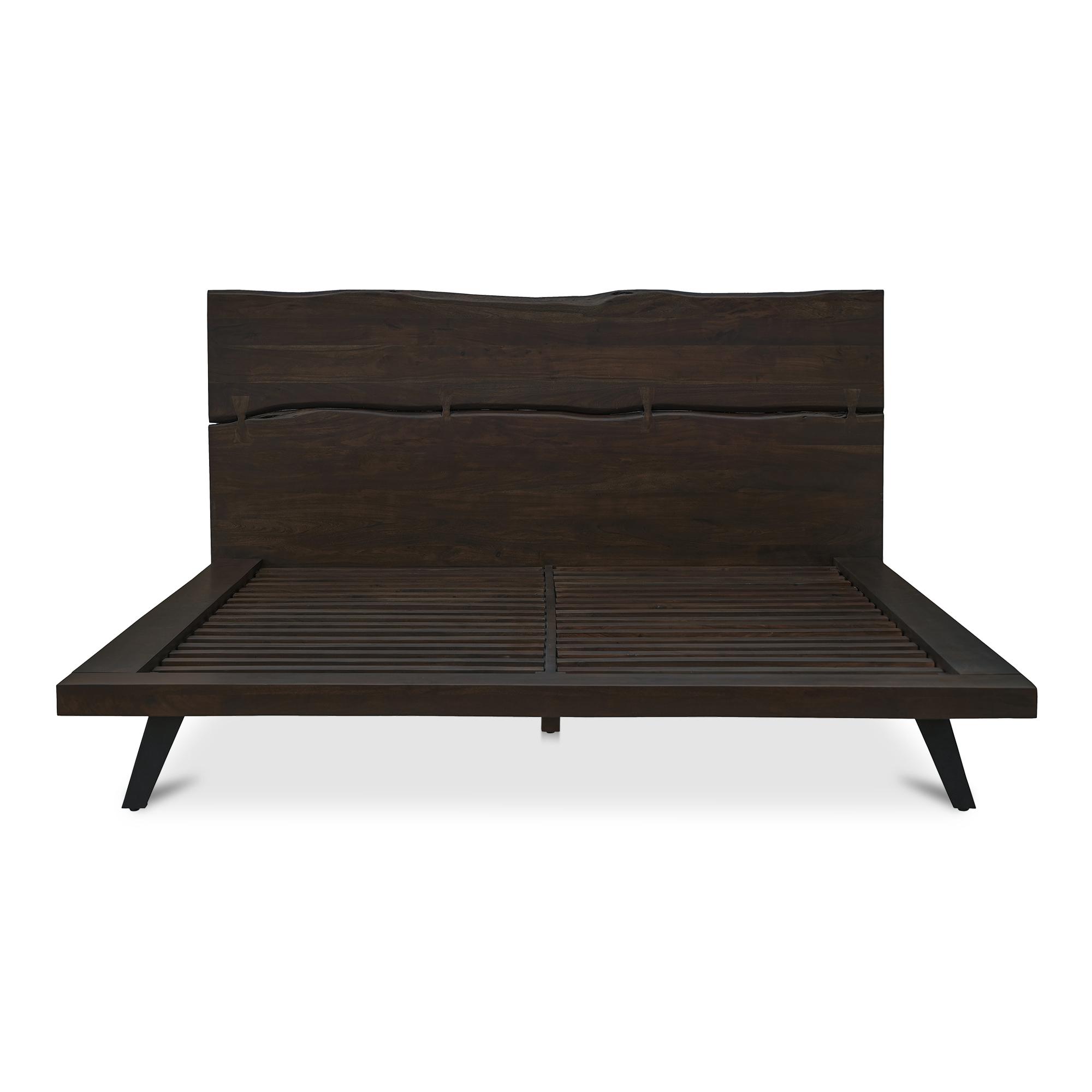 Madagascar Queen Platform Bed Dark Brown 4 Madagascar Queen Platform Bed Dark Brown - Image 4